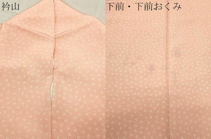 平和屋着物●日本工芸会正会員　中儀延　加賀小紋　小紋　舞花文　正絹　逸品　CABC8194gh