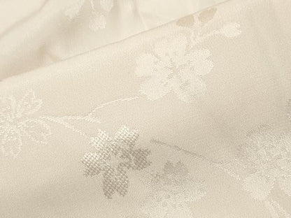 平和屋着物●振袖用長襦袢 袷 エ霞舞桜地紋 暈し染め 半衿刺繍 正絹 逸品 CABC8197gh