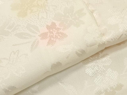 平和屋着物●振袖用長襦袢 袷 エ霞舞桜地紋 暈し染め 半衿刺繍 正絹 逸品 CABC8197gh