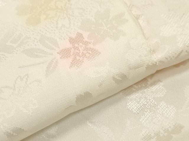 平和屋着物●振袖用長襦袢 袷 エ霞舞桜地紋 暈し染め 半衿刺繍 正絹 逸品 CABC8197gh