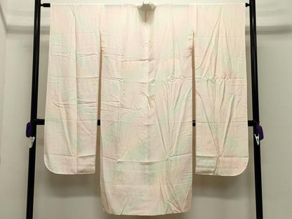平和屋着物●振袖用長襦袢 無双仕立て 斜線文 暈し染め 正絹 逸品 CABC8199gh