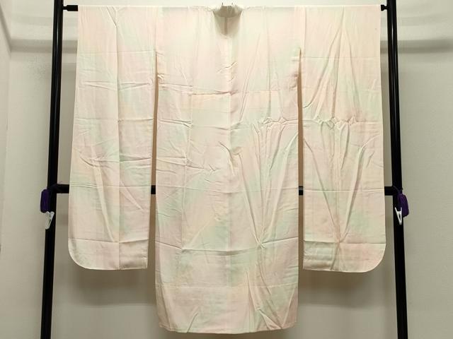 平和屋着物●振袖用長襦袢 無双仕立て 斜線文 暈し染め 正絹 逸品 CABC8199gh