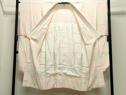 平和屋着物●振袖用長襦袢 無双仕立て 斜線文 暈し染め 正絹 逸品 CABC8199gh