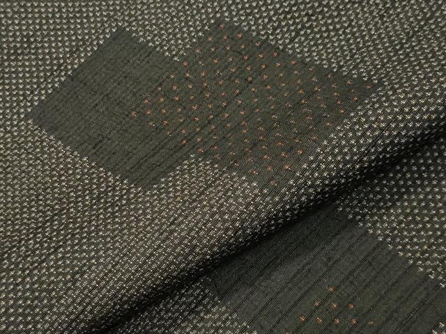 平和屋着物●上質な紬　色紙重ね文　正絹　逸品　未使用　CABC8205gh