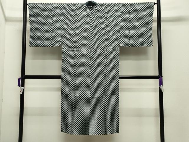 平和屋着物●男性　長襦袢　袷　鱗文　正絹　逸品　未使用　CABC8208gh