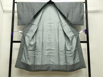 平和屋着物●男性　長襦袢　袷　鱗文　正絹　逸品　未使用　CABC8208gh