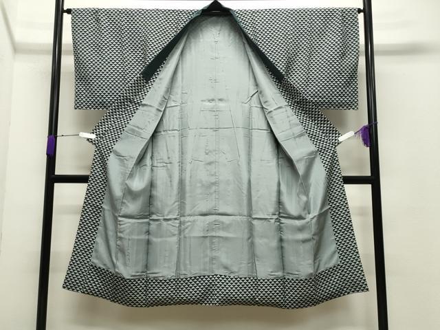 平和屋着物●男性　長襦袢　袷　鱗文　正絹　逸品　未使用　CABC8208gh