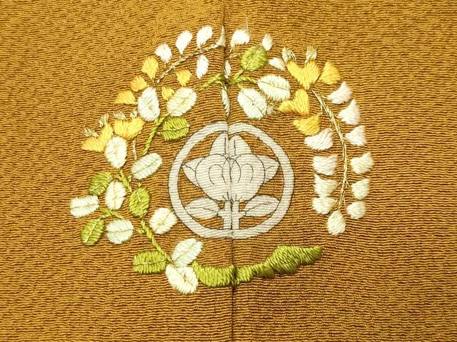 平和屋着物●上質な色無地　山吹茶色　正絹　逸品　未使用　CABC8210gh