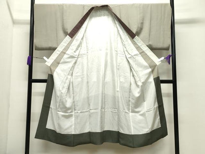 平和屋着物●男性　長襦袢　袷　絞り　龍　金彩　正絹　逸品　CABC8211gh