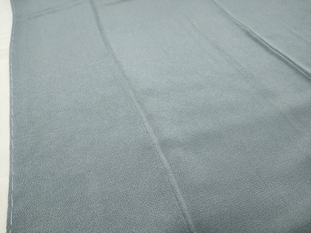 平和屋着物●京友禅 羽田工房　京都府指定無形文化財保持者　羽田登監修　色無地　湊鼠色　鬼しぼ縮緬　正絹　逸品　未使用　CABC8212gh