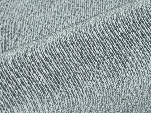 平和屋着物●京友禅 羽田工房　京都府指定無形文化財保持者　羽田登監修　色無地　湊鼠色　鬼しぼ縮緬　正絹　逸品　未使用　CABC8212gh