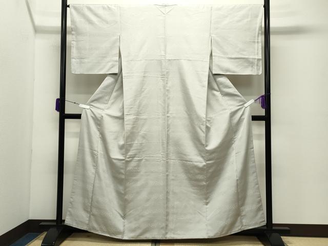 平和屋着物●上質な色無地　横段吉祥地紋　蕎麦切色　ますいわ屋扱い　正絹　逸品　CABC8213gh