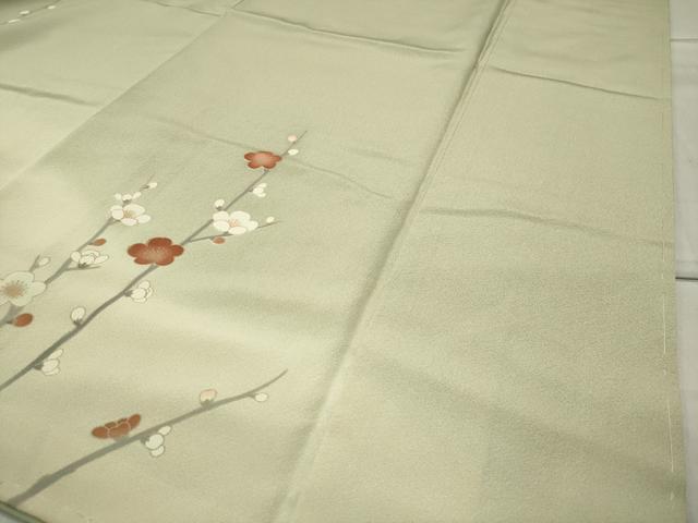 平和屋着物●中国三大刺繍　相良刺繍　訪問着　枝椿花文　暈し染め　ロング丈　正絹　逸品　未使用　CABC8214gh