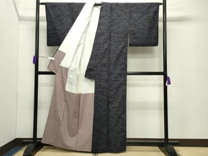 平和屋着物●結城紬　80亀甲　御所解花文　正絹　逸品　CABC8217gh