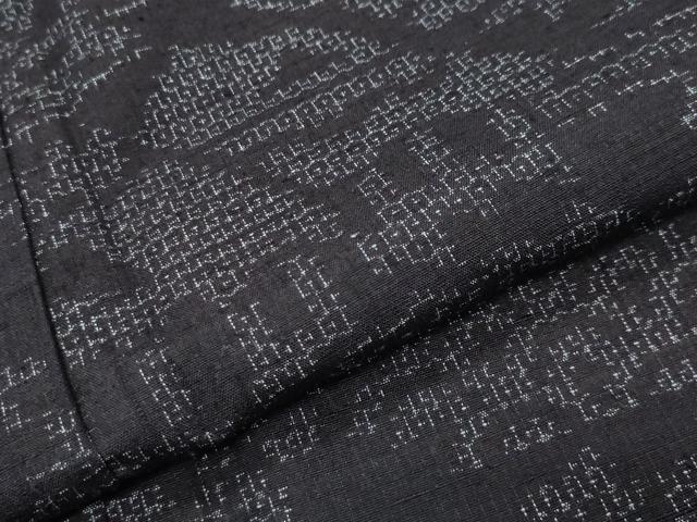 平和屋着物●結城紬　80亀甲　御所解花文　正絹　逸品　CABC8217gh