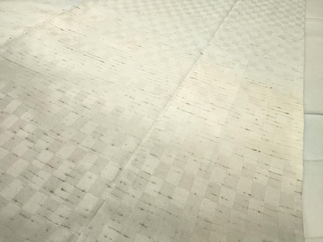 平和屋着物●訪問着 ぜんまい紬 市松霞文 正絹 逸品 CABC8221gh