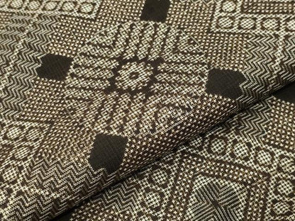 平和屋着物●本場大島紬 龍郷絣 菱吉祥文 正絹 逸品 CABC8223gh