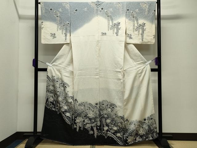 平和屋着物●訪問着 作家物 辻が花 絞り 暈し染め 金彩 正絹 逸品 CABC8230gh