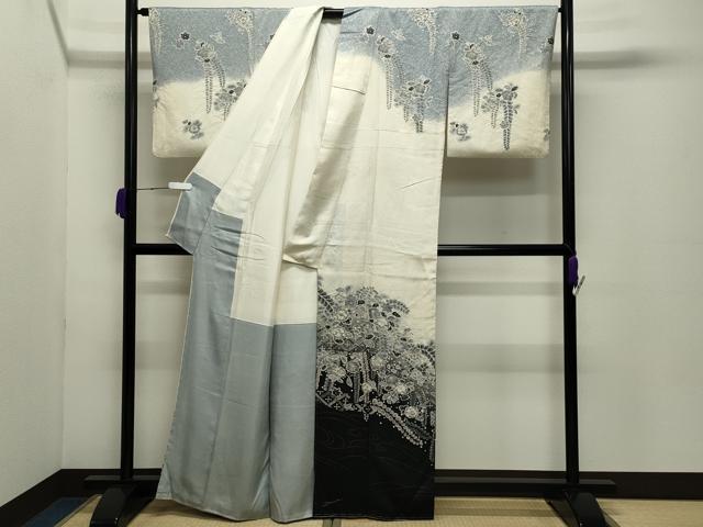 平和屋着物●訪問着 作家物 辻が花 絞り 暈し染め 金彩 正絹 逸品 CABC8230gh