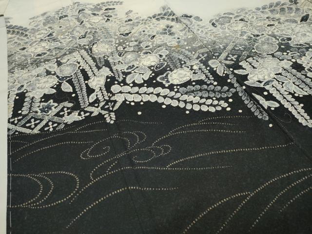 平和屋着物●訪問着 作家物 辻が花 絞り 暈し染め 金彩 正絹 逸品 CABC8230gh
