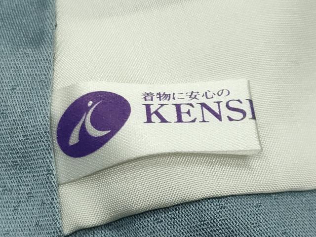 平和屋着物●上質な色無地　舞花地紋　秘色色　健勝苑扱い　正絹　逸品　未使用　CABC8231gh