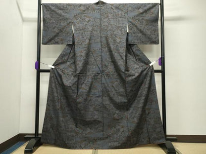 平和屋着物●本場大島紬 9マルキ 南天文 正絹 逸品 CABC8235gh