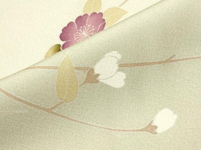 平和屋着物●訪問着　友禅　作家物　枝花文　暈し染め　正絹　逸品　CABC8237gh