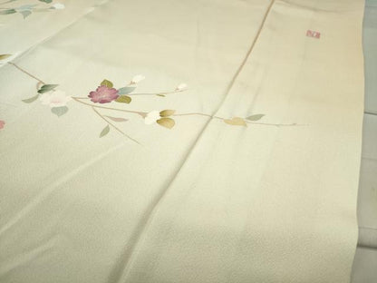 平和屋着物●訪問着　友禅　作家物　枝花文　暈し染め　正絹　逸品　CABC8237gh