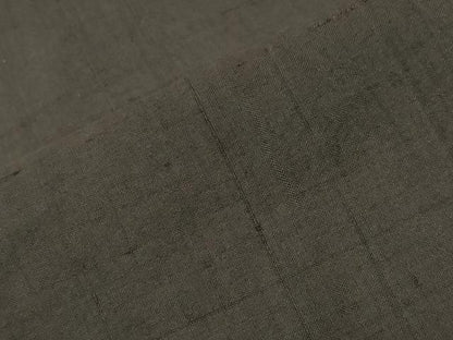 平和屋着物●男性　紬　色無地　憲法黒茶色　正絹　逸品　CABC8238gh
