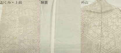 平和屋着物●本場結城紬　重要無形文化財　100亀甲　亀甲花文　正絹　逸品　CABC8240gh