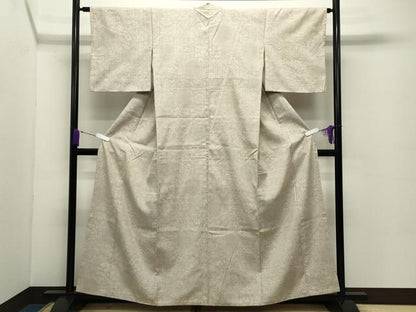 平和屋着物●本場結城紬　重要無形文化財　100亀甲　亀甲花文　正絹　逸品　CABC8240gh