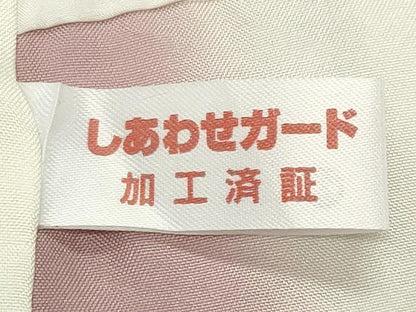 平和屋着物●上質な小紋 紬地 型染め 松竹梅文 正絹 逸品 CABC8245gh