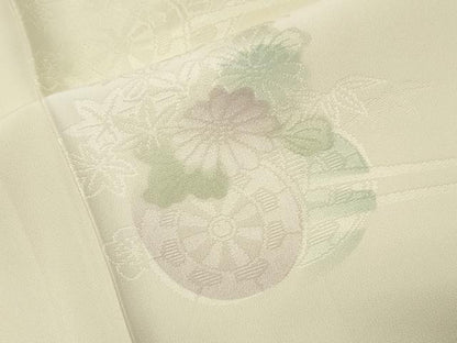 平和屋着物●長襦袢　無双仕立て　花車地紋　暈し染め　反端付き　正絹　逸品　CABC8246gh