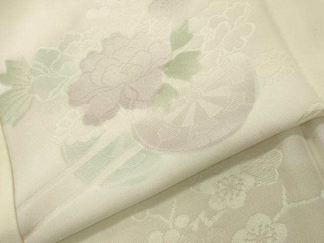 平和屋着物●長襦袢　無双仕立て　花車地紋　暈し染め　反端付き　正絹　逸品　CABC8246gh