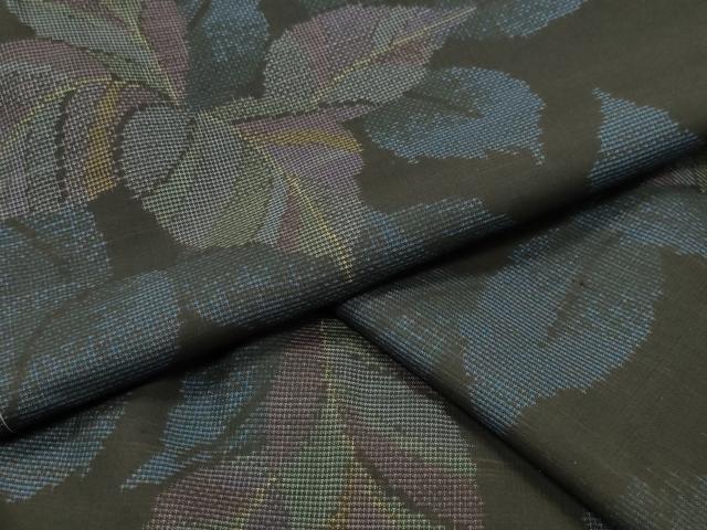 平和屋着物●本場大島紬 9マルキ 舞葉文 正絹 逸品 未使用 CABC8249gh