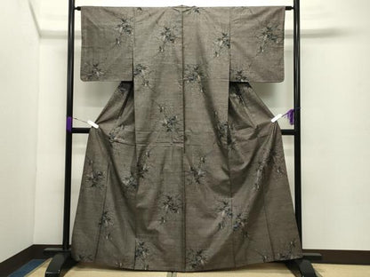 平和屋着物●本場大島紬 9マルキ 枝花文 正絹 逸品 CABC8250gh