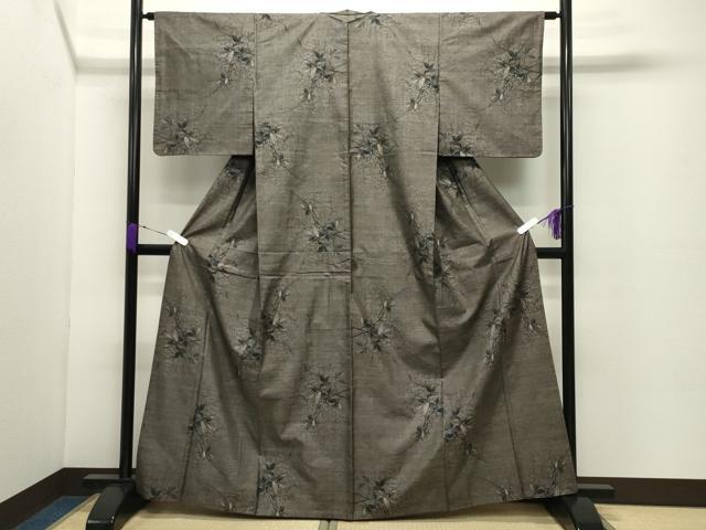 平和屋着物●本場大島紬 9マルキ 枝花文 正絹 逸品 CABC8250gh