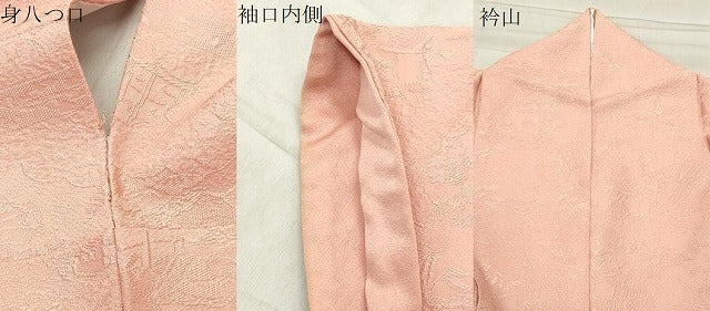 平和屋着物●上質な色無地 人物風景地紋 宍色 さが美扱い 正絹 逸品 CABC8254gh