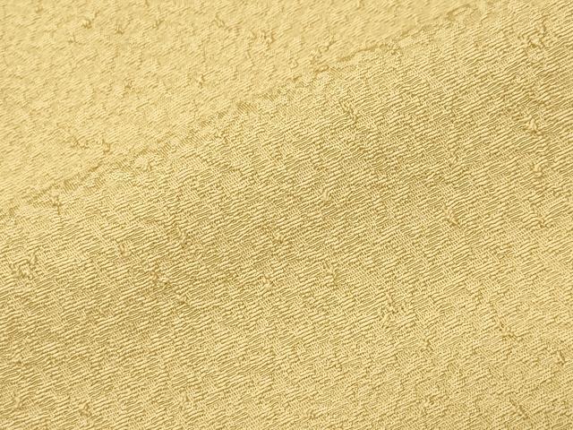 平和屋着物●上質な色無地　紋意匠　支子色　正絹　逸品　CABC8255gh