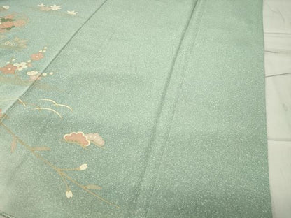 平和屋着物●訪問着　流水雪輪花文　暈し染め　金彩　正絹　逸品　CABC8256gh