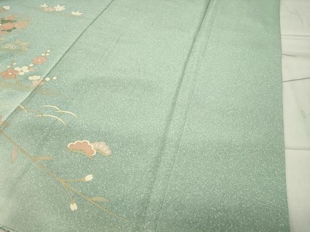 平和屋着物●訪問着　流水雪輪花文　暈し染め　金彩　正絹　逸品　CABC8256gh