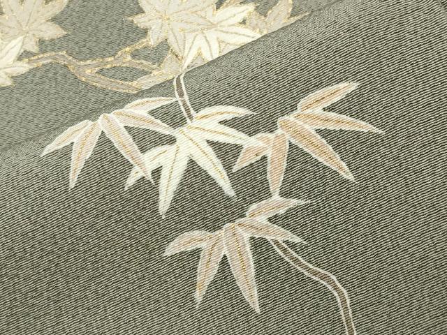 平和屋着物●訪問着　駒刺繍　松竹梅文　金彩　正絹　逸品　CABC8260gh