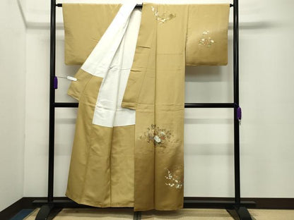 平和屋着物▼訪問着　作家物　螺鈿　花筏文　暈し染め　金彩　正絹　逸品　CABC8263gh