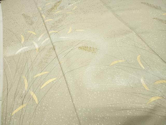 平和屋着物●訪問着　刺繍　草木文　金銀彩　三越扱い　正絹　逸品　未使用　CABC8264gh