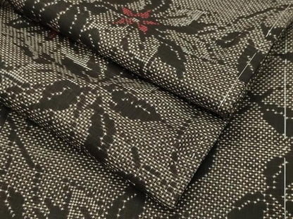 平和屋着物●本場大島紬　7マルキ　草花文　正絹　逸品　未使用　CABC8267gh