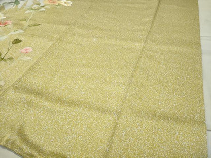 平和屋着物●訪問着　舞蝶花文　蛍暈し　金彩　反端付き　正絹　逸品　未使用　CABC8289gh