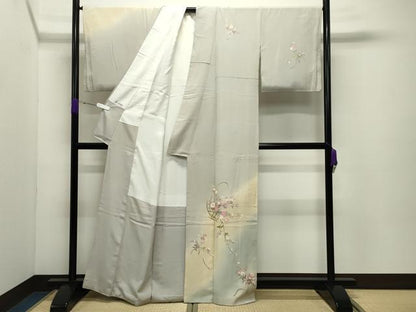 平和屋着物●訪問着　友禅　作家物　花籠文　暈し染め　正絹　逸品　CABC8293gh