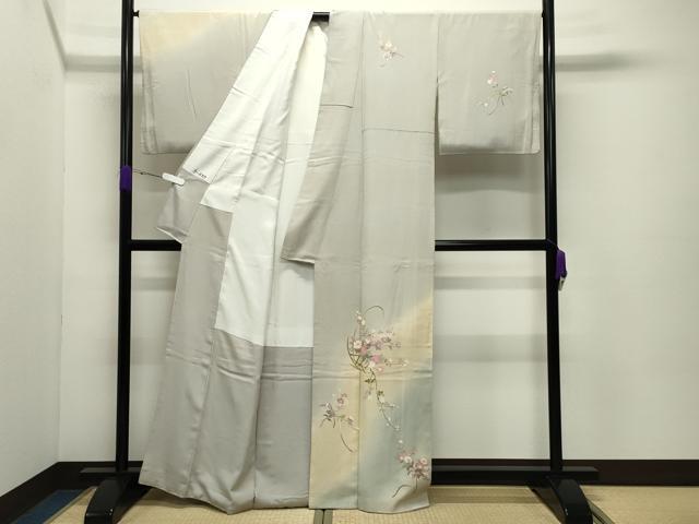 平和屋着物●訪問着　友禅　作家物　花籠文　暈し染め　正絹　逸品　CABC8293gh