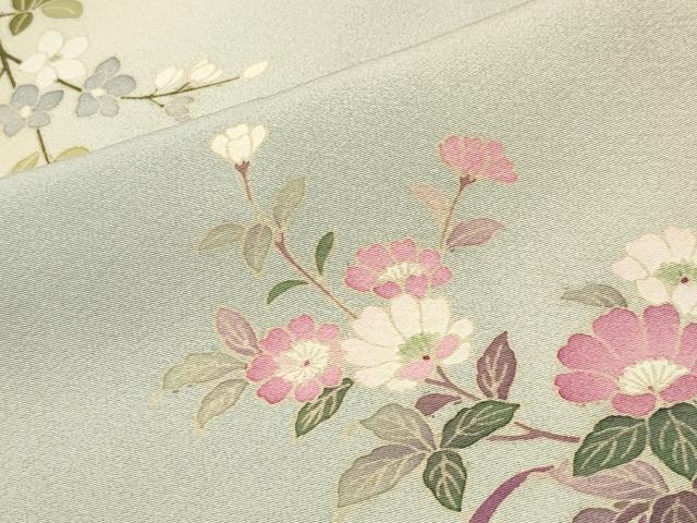 平和屋着物●訪問着　友禅　作家物　花籠文　暈し染め　正絹　逸品　CABC8293gh