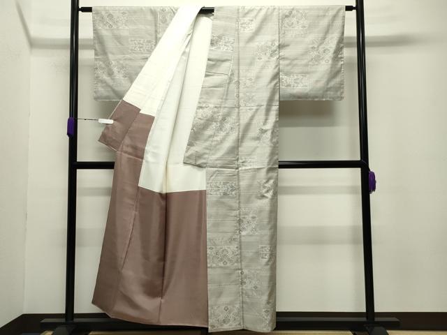 平和屋着物●本場大島紬　白大島　9マルキ　向かい鳥花文　丸宮織物謹製　証紙付き　正絹　逸品　未使用　CABC8300gh